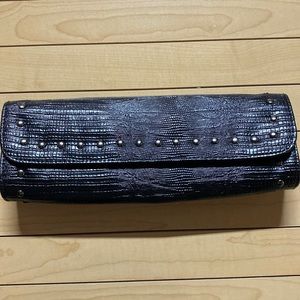 Dana Buchman black studded clutch